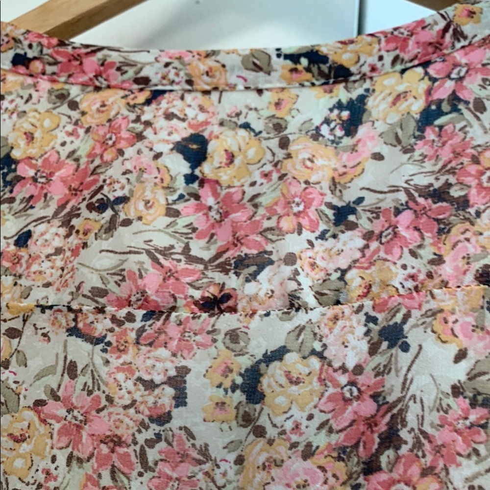 MSK Cream and Pink Casual Midi Sundress - Picture 8 of 11